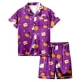 thumbnail image 2 of BOOMNY Halloween Girls 2 Peice Pajamas Sets Hallowmas Pumpkin Ghost Graphic Short Sleeve Buttons Sleepwear Tops Shorts Pjs Set for Kids Cozy Loungewear Homewear, 2 of 5