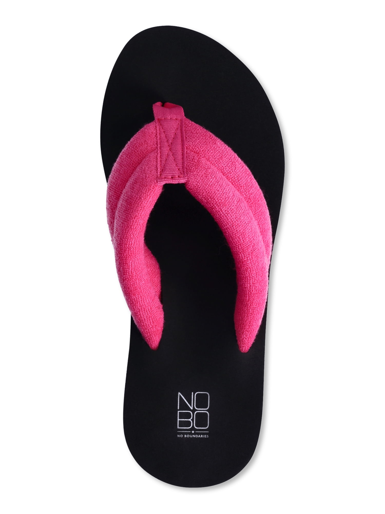 No Boundaries Women's Mid-Heel Platform Thong Wedge Sandals