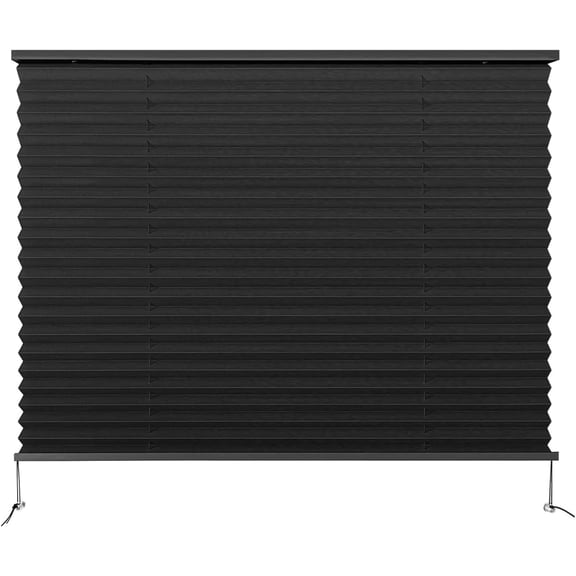 RV Blinds - Pleated Shades, 32" W x 24" L Black RV Window Shades for Camper, Travel Trailers, Motorhome's Window