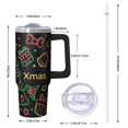 thumbnail image 2 of 30 Oz Winter Snowman Tumbler With Handle, Holiday Coffee Travel Mug Cup, Xmas Gift, 2 of 5