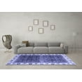 thumbnail image 3 of Ahgly Company Indoor Rectangle Abstract Blue Modern Area Rugs, 2' x 5', 3 of 4