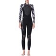 thumbnail image 1 of DivaSail Wetsuits Buceo Traje de buceo Hombre y traje de mujer de manga larga de manga larga Pantalones largos Cuerpo completo Traje de baño transpirable Pieles de buceo Mujeres Negro / blanco 【M】 Noticed OD003283-07, 1 of 7
