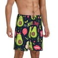 thumbnail image 6 of Mens Pajama Shorts, Avocado Love Sleep Shorts Men Pajama Bottoms Lounge PJ Shorts with Pockets, 6 of 6