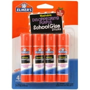 Elmer's Disappearing Purple School Glue Sticks, 0.24 oz Each, 4 Sticks per Pack (E543)