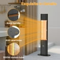 thumbnail image 4 of Dwellcozy Outdoor Electric Patio Heater with Remote,1500W Instant Heating, 4 of 10