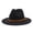 Black, variant on Wool Felt Fedora Hat, Unisex Panama Hat with Faux Leather Band, Wide Brim Vintage Trilby Hat for Women Men Autumn Winter Fashion