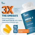 thumbnail image 3 of Dr. Tobias Omega 3 Fish Oil, 800mg EPA & 600mg DHA per serving, Omega 3 Supplement for Heart, Brain & Immune Support, 2 x 180 Capsules, 90 Servings, 3 of 9