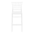 thumbnail image 3 of Luxury Commercial Living 44.5" White Glossy Outdoor Patio Bar Stool, 3 of 9