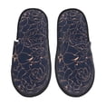 thumbnail image 1 of Balery Copper-Gold Gloss Outline Flower Pantuflas de Casa de Felpa Silenciosas con Diseño Estampado, Zapatillas Cómodas Antideslizantes de Algodón para Interior-Medium, 1 of 8