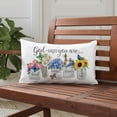 thumbnail image 3 of Personalized Planet God Says You Are Lumbar Throw Pillow with White Rectangular Removable Cover | Spiritual Decoration for Chair Sofa Couch Living Room or Bedroom of Faith | 20x12, 3 of 4