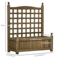thumbnail image 3 of Outsunny Raised Garden Bed with Trellis for Climbing Vines, Coffee, 3 of 10