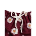 thumbnail image 4 of EYIIYE Ensemble d'Été Sans Manches pour Filles avec Imprimé Marguerite et Shorts Bloomer, 4 of 9