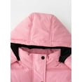 thumbnail image 6 of KVE Girl's Hooded Warm Winter Coat Quilted Thicken Puffer Jacket with Removable Hood Light Pink 8, 6 of 9