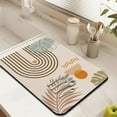 thumbnail image 3 of Washable Rubber Boho Style Vintage Floral Dish Drying Mats for Kitchen Counter Home Large Coffee Bar Pad Accessories and Decor for Utensils Stemware 18''x24'', 3 of 7