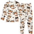 thumbnail image 2 of Dailycode Cotton Pajama Set Snug Fit Long Sleeve Top and Pants for 18M-8Y Cute Cartoon Tiger, 2 of 7