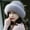 Gray, variant on CKLC Faux Fur Trimmed Winter Fashion Hat for Women Fashionable Outdoor Warm Hats Christmas Gift(White）