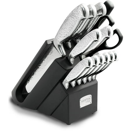 Hampton Forge Hammered Block Knife Set, 14 Piece (Best Metal For Forging Knives)