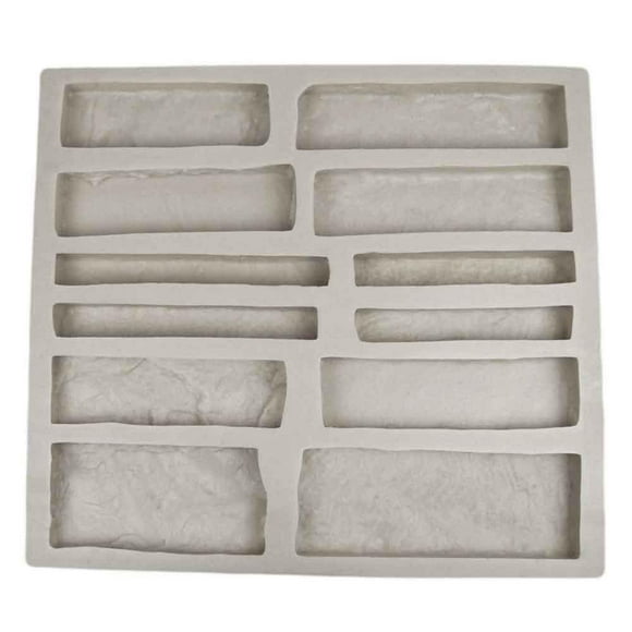 Veneer Stone Rubber Mold for Concrete or Plaster, EZ Stack Flats, 22.75x20.5, Version 3, Recycled Material