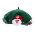 thumbnail image 5 of Milageto Christmas Hat French for Holiday Traveling Cosplay Hat Green, 5 of 8
