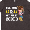 thumbnail image 4 of Inktastic Yes, This is My First Rodeo Cowgirl in Hat and Boots Girls Toddler T-Shirt, 4 of 5
