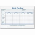 thumbnail image 2 of (5 pack) TOPS, TOP30071, Weekly Timesheet Form, 2 / Pack, White, 2 of 3