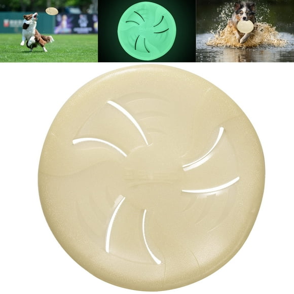 HONGEZEY Disques Volants Lumineux pour Chiens, Jouets Interactifs pour Chiens, Jouets Légers et Doux pour Attraper et Rapporter des Chiens Moyens et Grands, Flottent sur l'Eau et Sont Sûrs pour les Dents, 9 Pouces (Grand, Lumineux)