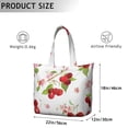 thumbnail image 3 of Sac Fourre-Tout de Voyage Léger avec Imprimés de Fruits Rouges Sucrés pour les Amateurs de Cerises, Sac de Week-End Grande Capacité avec Motifs Roses Mignons Illustration Artistique, 3 of 5