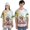thumbnail image 4 of Happy Mother's Day Brussels Griffon with Sweets and Flowers at a Picnic All Over Print 3D Baseball Shirt Griff Dog Lover Softball Sport - 13005, 4 of 6