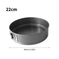 thumbnail image 3 of Molde redondo para tarta de queso, antiadherente, resistente a altas temperaturas, molde de acero al carbono, herramienta inferior para hornear, suministros de cocina, 22cm Methold  HA009620-02, 3 of 6