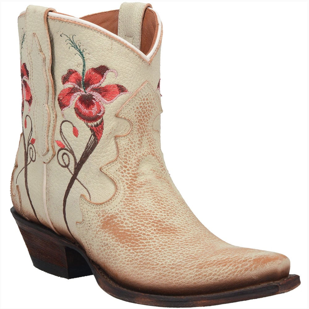 FREE SHIPPING Beautiful Vintage Dan Post round toe beige brown leather cowboy western boots 7b
