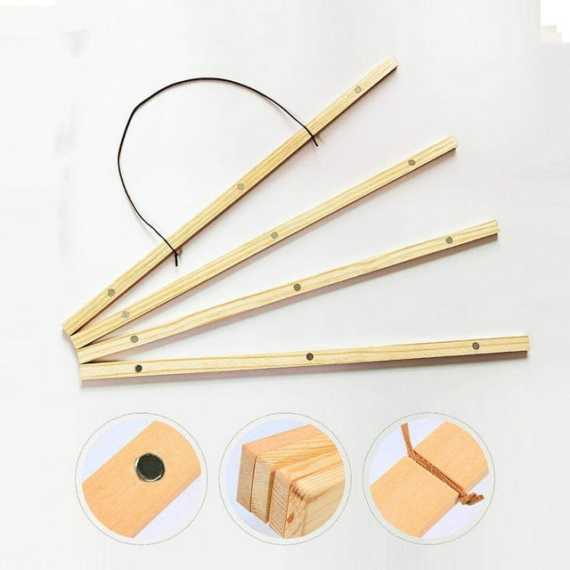 fastboy 21CM-61CM DIY Magnetic Wooden Photo Hanger Frame Scroll Print Poster Picture 41cm