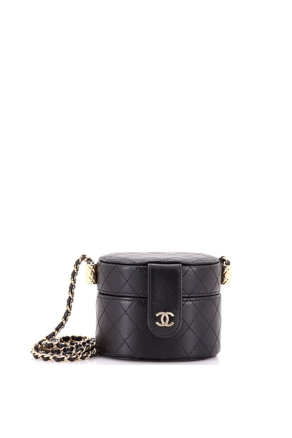 Pre-Owned CC Allure Vanity Case with Chain Quilted Lambskin Mini By Rebag