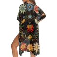 thumbnail image 5 of HELLHERO High Quality Fabrics Swim Coverup for Resort Breathable Loose Ladybug Floral Pattern, 5 of 6