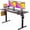 Black 40 Inches, variant on QRKD Height Adjustable 40" Electric Standing Desk - Upgraded Ultra Durable Home Office Large Rectangular Computer Table or Laptop Sit Stand Workstation - 40 x 24 Inch