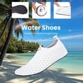 thumbnail image 4 of lnmuld Men Women Water Shoes Non Aqua Socks Solid Color for Beach Pool Surf Yoga Snorkeling Color:White,Size:6, 4 of 6