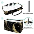 thumbnail image 4 of New Moon Symbol Reusable Foldable Picnic Basket Tote Bag Large Capacity Shopping Bags Beach Bag Oxford Cloth Wildlife Park Basket, 4 of 7