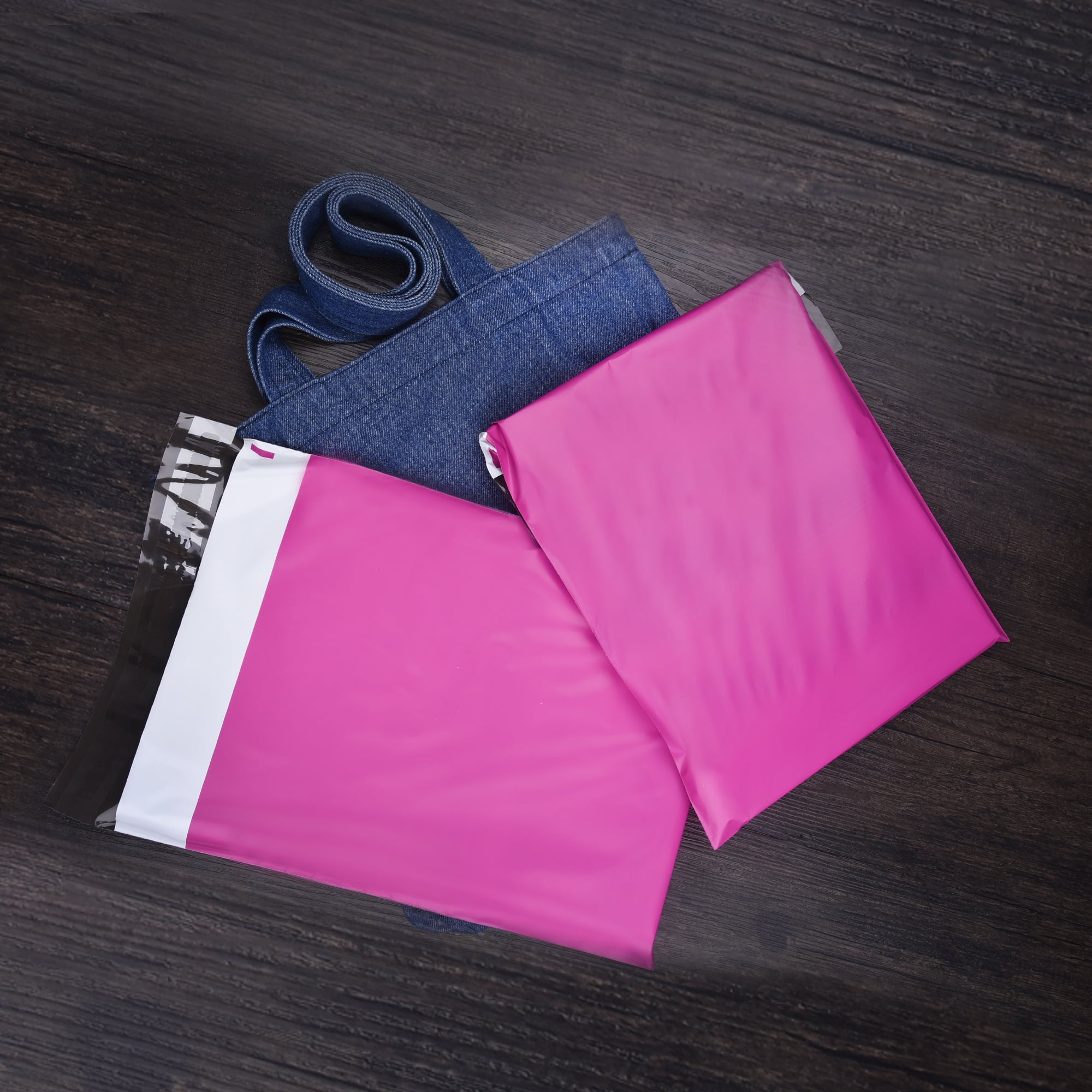 KKBESTPACK 100 10x13 Pink Poly Mailers Self Sealing Shipping Envelopes Waterproof Postal Bags