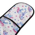 thumbnail image 2 of Dailycode Double Sided Oven Mitt with Loop Heat Resistant Kitchen Long Potholders 7" x 35" Cute Watercolor Unicorn, 2 of 6