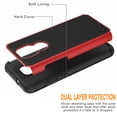 thumbnail image 3 of Cricket Ovation Phone Case, Military Grade 6 Feet Drop Test Protection Dual Layer Cover-Red, 3 of 3