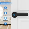 thumbnail image 3 of Fingerprint Door Lock with Smart APP,Fingerprint Door Knob,Biometric Door Knob Keyless Entry Door Lock with Tuya for Home/Bedroom/Office/Apartment/Airbnb Black, 3 of 3