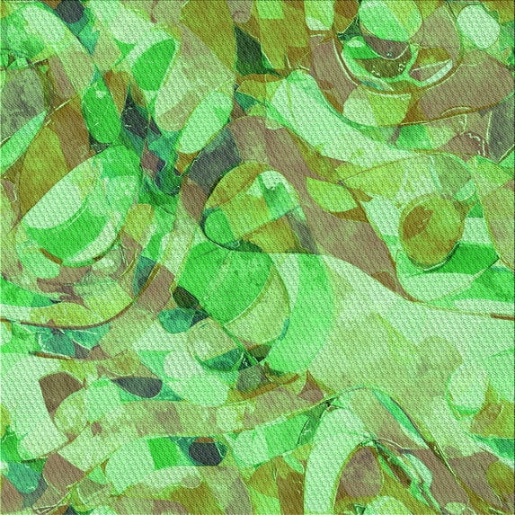 Ahgly Company Machine Washable Indoor Square Transitional Emerald Green Area Rugs, 5' Square