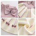 thumbnail image 4 of Vestido de suéter de una pieza para niñas de otoño e invierno, vestido de princesa de punto, mangas abullonadas de estilo coreano para niñas, 4 of 5