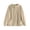 Beige, variant on Women's Thermal Fleece Henley Sweatshirt, Snap Button Stand Collar Pullover with Pockets, Slimming Paneled Casual Top, M-4XL
