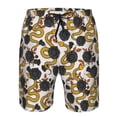 thumbnail image 4 of Naloa Snake And Rose Men's Beach Shorts, Surfing shorts, Swim trunks, Quick Dry Swim Trunks for Surfing Beach Fun - 3X-Large, 4 of 9