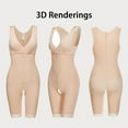 thumbnail image 6 of Women’s Waist Trainer Bodysuit Butt Lifter Tummy Control Shapewear Hi-Waist Thigh Slimmer Full Body Shaper Open Bust, 6 of 7