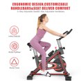thumbnail image 3 of Vélo d'Exercice pour la Maison, Famistar 45 LBS Roue Libre Lourde Vélo de Cyclisme Intérieur, Vélo Stationnaire, Résistance Réglable & Moniteur Numérique, Bouteille d'Eau comme Cadeau, Rouge, 3 of 16