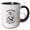 Black/White, variant on 3drose, Silence Is Golden, Duct Tape Is Silver and a Funny Duck Artsy Gift, 11oz Two-tone Red Mug