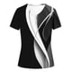 thumbnail image 3 of Fiudx Ofertas Del Día Moda Mujer Casual Cuello En V Blusa Sólida Manga Corta Camiseta Verano Tops, 3 of 3