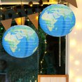 thumbnail image 2 of 2pcs Earth Shaped Paper Lanterns Hanging Paper Lantern World Map Paper Lantern Party Decors, 2 of 9
