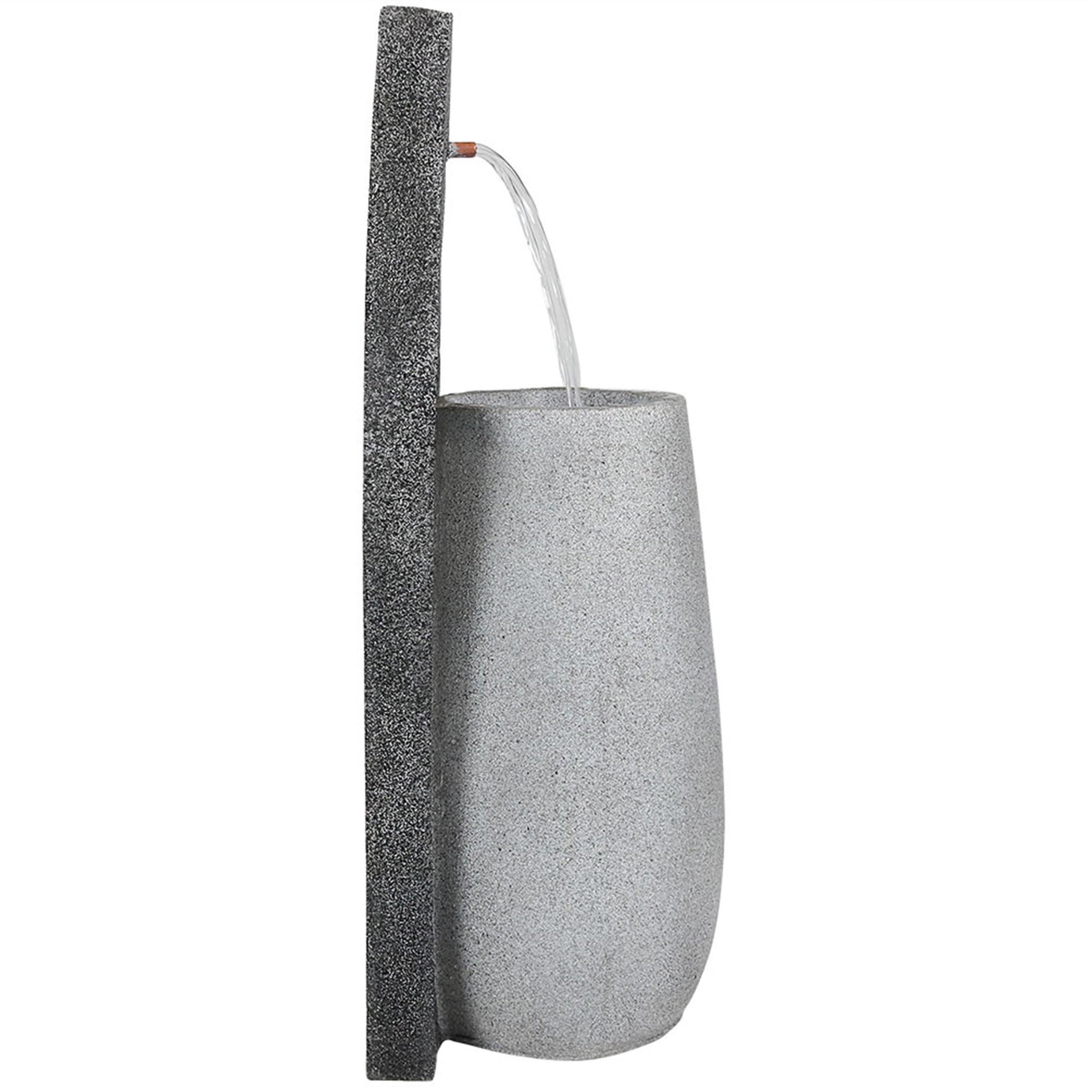 Sunnydaze Three Stream Monterno Polyresin Outdoor Water Fountain with Lights